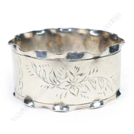 Frank Grady silver napkin ring,
